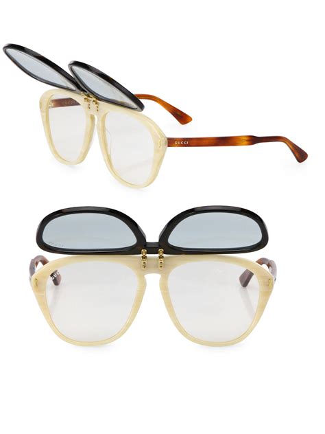 gucci flip up sunglasses